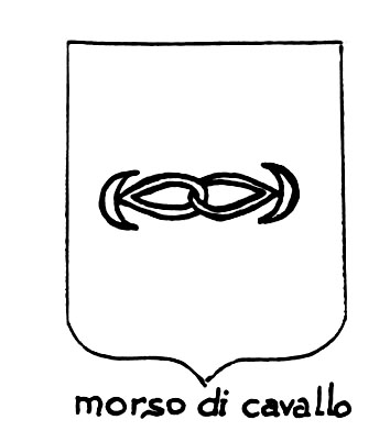 Imagen del término heráldico: Morso di cavallo